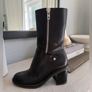 rag & bone Black Heeled Leather Boots